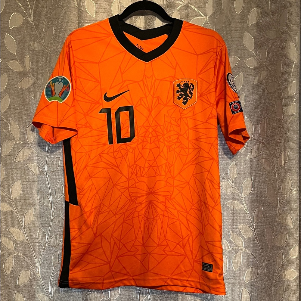 Nike Memphis Orange Soccer Jersey with Black Accents